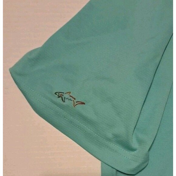 Greg Norman Polo Shirt Men’s 2XL Bright Teal Blue Play Dry Golf Performance - Picture 6 of 6
